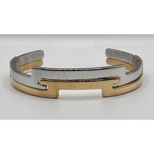 Vintage 1977 Avon Counterparts Interlocking Bracelets Signed 7in Two Tone